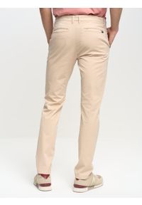 Big-Star - Spodnie chinosy męskie beżowe Erhat 805. Kolor: beżowy. Materiał: bawełna, tkanina