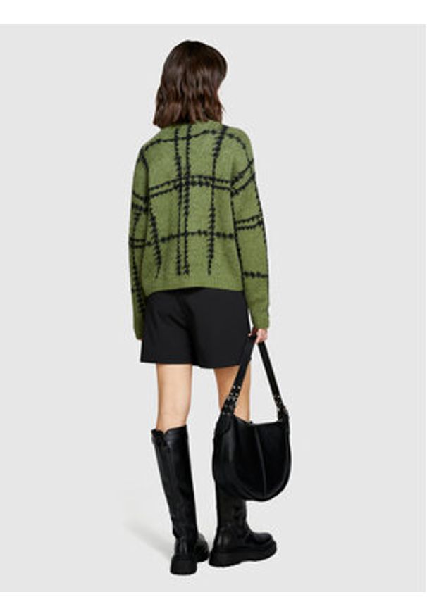 Sisley Sweter 1026L103P Zielony Boxy Fit. Kolor: zielony. Materiał: syntetyk
