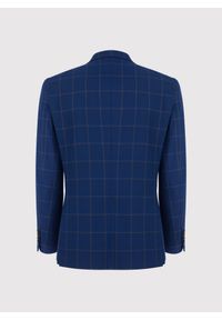 Pako Lorente - PAKO LORENTE – Granatowa marynarka casualowa w kratę. Okazja: na co dzień. Kolor: niebieski. Materiał: bawełna, poliester, wełna. Styl: casual #6