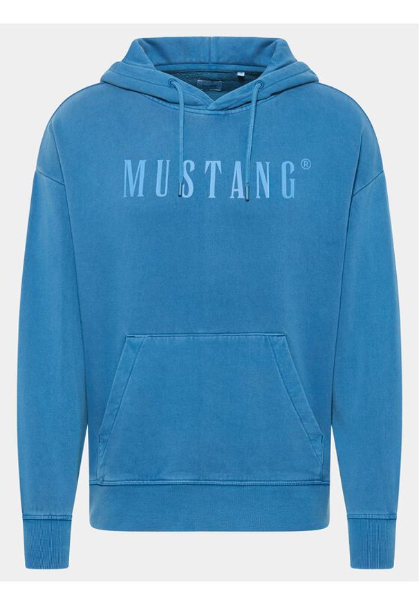 Mustang Bluza Eden 1014786 Niebieski Regular Fit. Kolor: niebieski. Materiał: bawełna