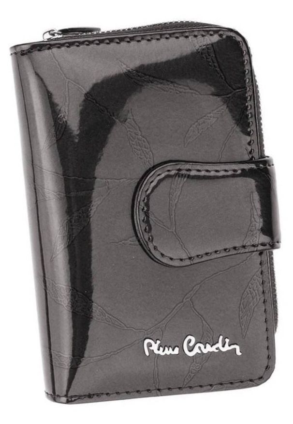 Portfel damski Pierre Cardin 02 LEAF 115 POPIEL. Materiał: skóra. Wzór: aplikacja