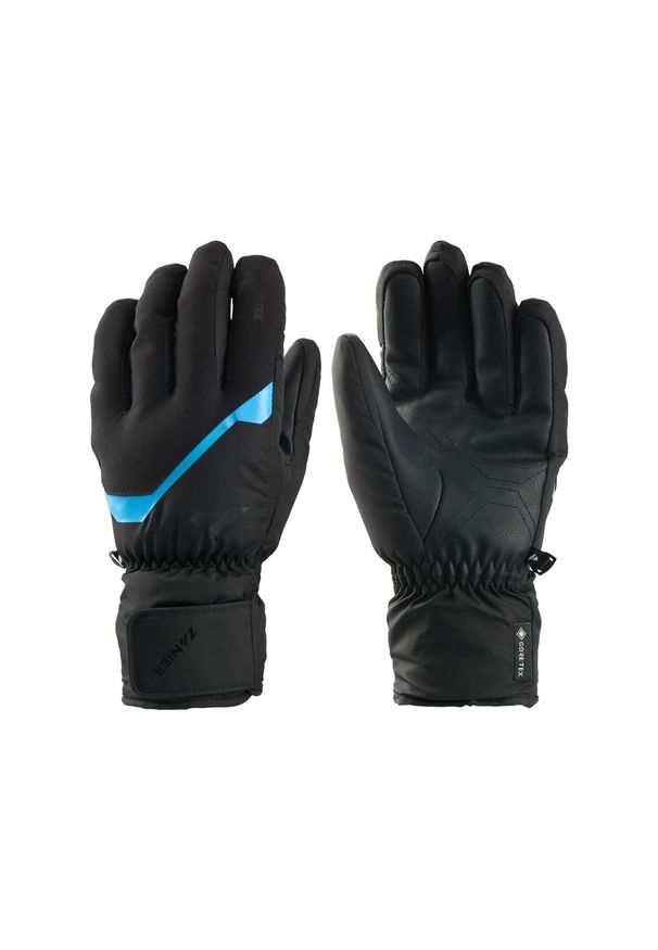ZANIER - Rękawice pięciopalczaste juniorskie Zanier Rauris.GTX. Kolor: niebieski, wielokolorowy, czarny. Sezon: zima. Sport: narciarstwo