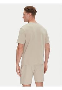 BOSS T-Shirt Waffle 50535891 Beżowy Regular Fit. Kolor: beżowy. Materiał: bawełna #3