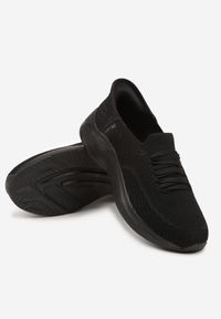 Born2be - Czarne Buty Sportowe Tavidia. Okazja: na co dzień. Nosek buta: okrągły. Kolor: czarny. Materiał: materiał. Szerokość cholewki: normalna. Obcas: na płaskiej podeszwie #4