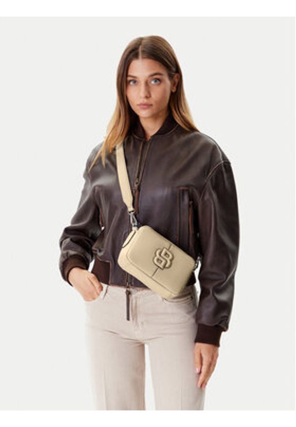 BOSS Torebka 50547969 Beżowy. Kolor: beżowy. Materiał: skórzane