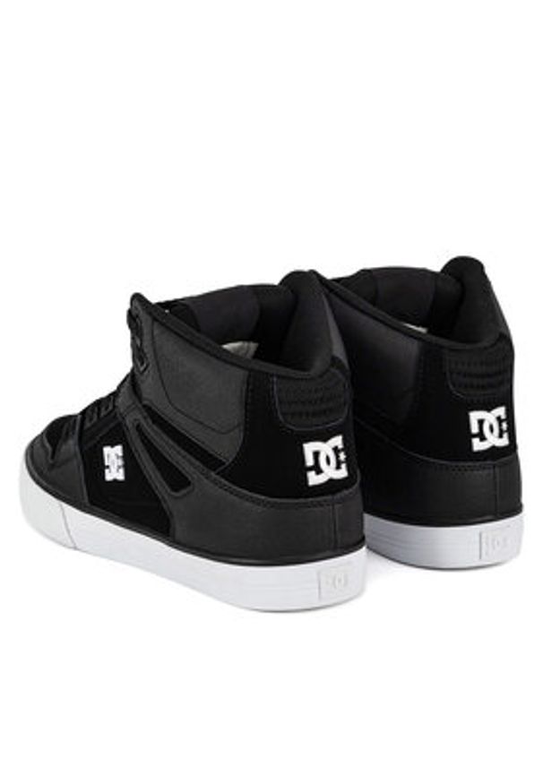 DC Sneakersy PURE HIGH-TOP WC ADYS400043-BLW Czarny. Kolor: czarny. Materiał: skóra