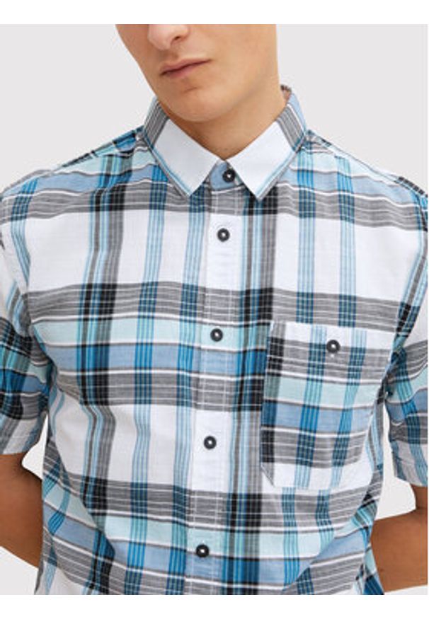 Tom Tailor Koszula 1031045 Niebieski Regular Fit. Kolor: niebieski. Materiał: bawełna
