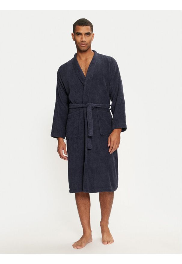 Jack & Jones Szlafrok 12243624 Granatowy. Kolor: niebieski. Materiał: bawełna