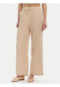 only - ONLY Spodnie dzianinowe Thyra 15296375 Beżowy Comfort Fit. Kolor: beżowy. Materiał: bawełna #1