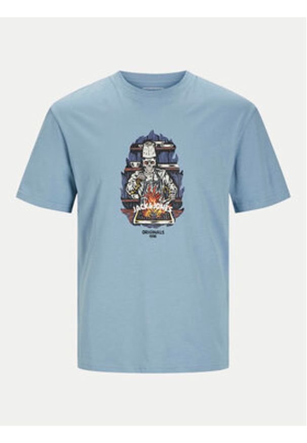 Jack & Jones - Jack&Jones T-Shirt Seven Skull 12262491 Zielony Regular Fit. Kolor: zielony. Materiał: bawełna