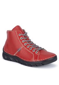 Rieker Botki 55020-33 Czerwony. Kolor: czerwony. Materiał: skóra #4