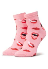 Dots Socks - Skarpety Wysokie Unisex DOTS SOCKS - DTS-SX-490-R Różowy. Kolor: różowy. Materiał: materiał, bawełna, elastan, poliamid #1
