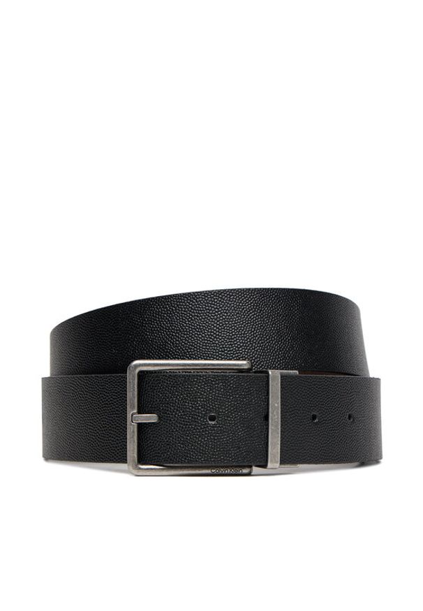 Calvin Klein Pasek Męski Warmth Buckle 40Mm Rev/Adj LV04D7048G Czarny. Kolor: czarny. Materiał: skóra