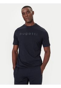 Bugatti T-Shirt 8350-85043D Granatowy Regular Fit. Kolor: niebieski. Materiał: bawełna