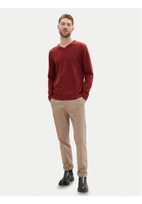 Tom Tailor Sweter 1039806 Czerwony Regular Fit. Kolor: czerwony. Materiał: bawełna #5