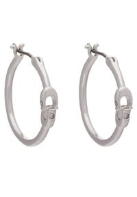 Coach Kolczyki Signature Hoop Earrings 37408160RHO030 Srebrny. Materiał: srebrne. Kolor: srebrny #1