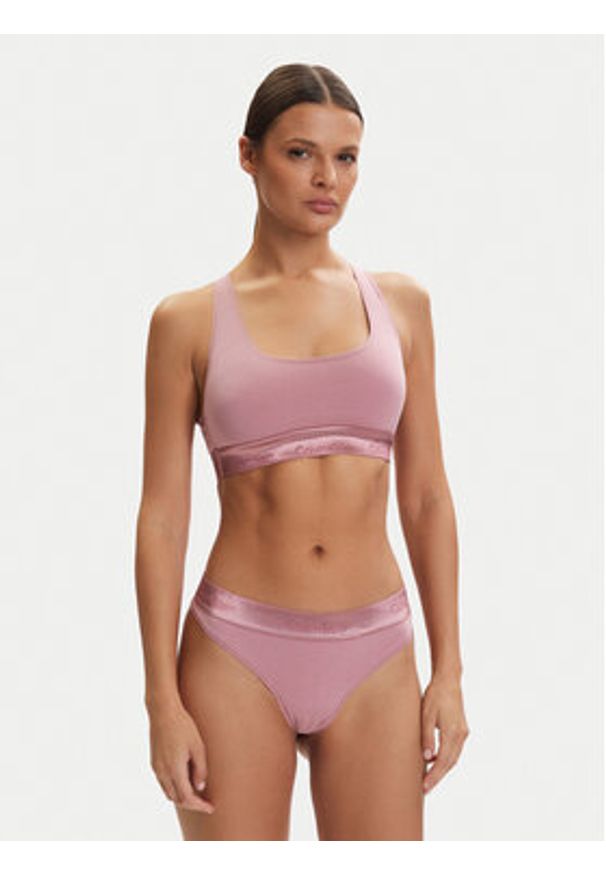 Calvin Klein Underwear Biustonosz top LV00QF8869 Różowy. Kolor: różowy. Materiał: bawełna