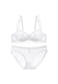 Intica - Zestaw bielizny z koronkowymi detalami na co dzień i specjalne okazje Heajung. Kolor: biały. Materiał: koronka