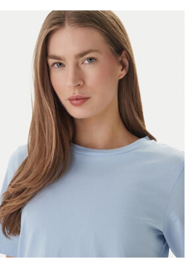 only - ONLY T-Shirt 15270390 Błękitny Regular Fit. Kolor: niebieski. Materiał: bawełna