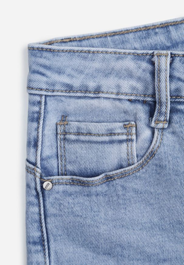 Renee - Niebieskie Modelujące Jeansy Skinny z Bawełną Simiel. Okazja: na co dzień. Kolor: niebieski. Styl: casual