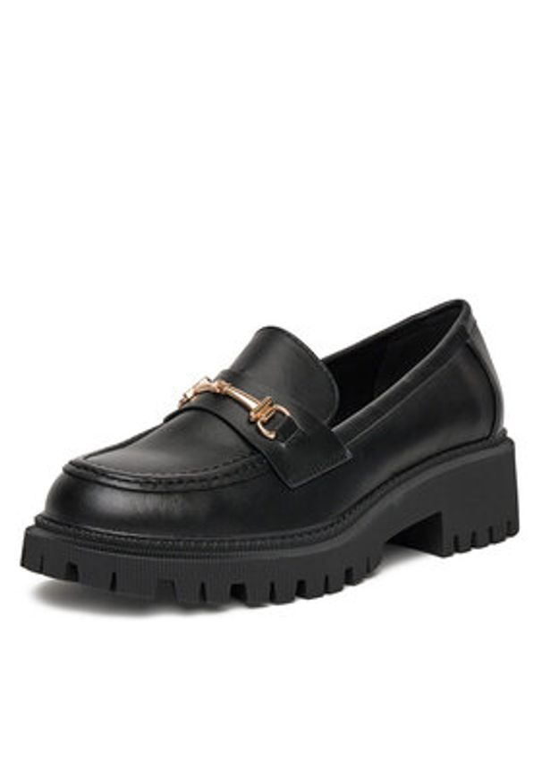 DeeZee Loafersy H101202-01 Czarny. Kolor: czarny. Materiał: skóra