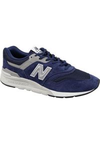 Buty do chodzenia męskie New Balance 997. Zapięcie: sznurówki. Kolor: wielokolorowy, niebieski, szary. Materiał: syntetyk, materiał, skóra, tkanina. Szerokość cholewki: normalna. Sport: turystyka piesza