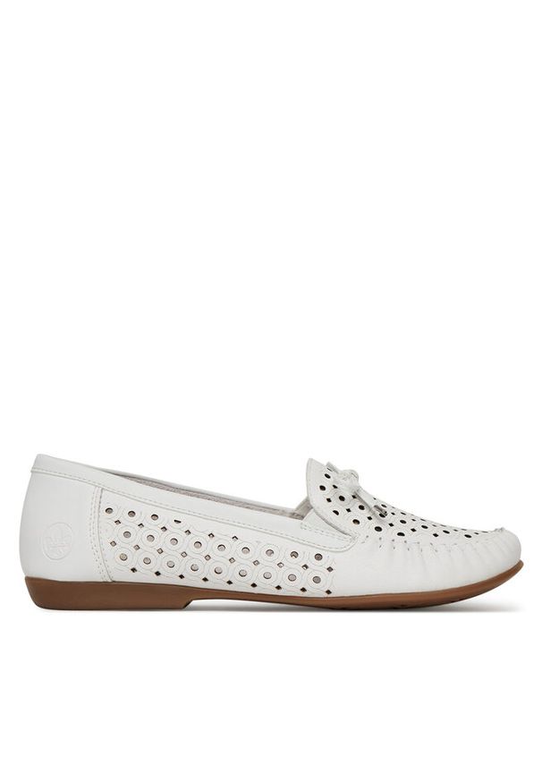 Mokasyny Rieker. Kolor: biały