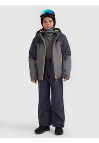 4f - 4F Kurtka narciarska membrana 5000 chłopięca - szara 128 (7-8 lat). Kolor: szary. Materiał: poliester. Sezon: lato #2