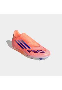 Adidas - Buty piłkarskie ADIDAS F50 League Laceless FG/MG. Materiał: syntetyk. Szerokość cholewki: normalna. Wzór: nadruk. Sport: piłka nożna