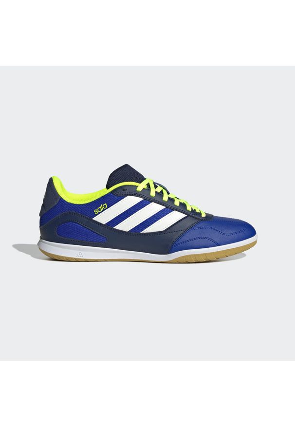 Adidas - Buty do piłki nożnej halowej ADIDAS Super Sala Futsal. Kolor: niebieski. Materiał: syntetyk, kauczuk. Szerokość cholewki: normalna. Sport: piłka nożna