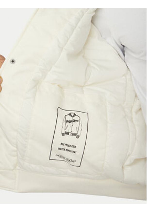 Guess Jeans Kurtka bomber M5RL54 WHAA2 Beżowy Regular Fit. Kolor: beżowy. Materiał: syntetyk