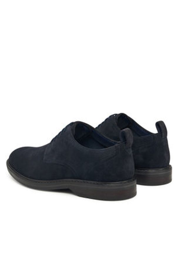 Clarks Półbuty Aldwin Lace 26183251 Granatowy. Kolor: niebieski. Materiał: zamsz, skóra