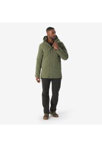 quechua - Parka turystyczna męska zimowa Quechua NH500 -10°C wodoodporna. Okazja: na spacer. Kolor: brązowy, zielony, wielokolorowy. Materiał: materiał. Sezon: zima. Styl: sportowy