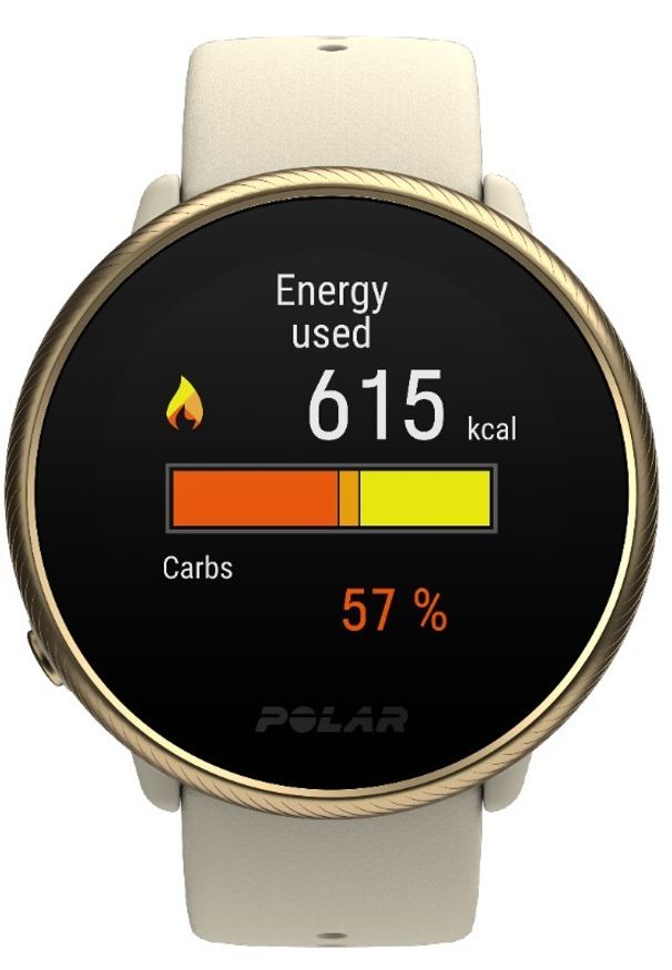 POLAR - Polar Ignite 2 szampańsko-złoty. Rodzaj zegarka: smartwatch. Kolor: złoty. Materiał: polar. Styl: casual, sportowy, elegancki