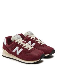 New Balance Sneakersy U574RBK Bordowy. Kolor: czerwony. Materiał: zamsz, skóra. Model: New Balance 574 #4