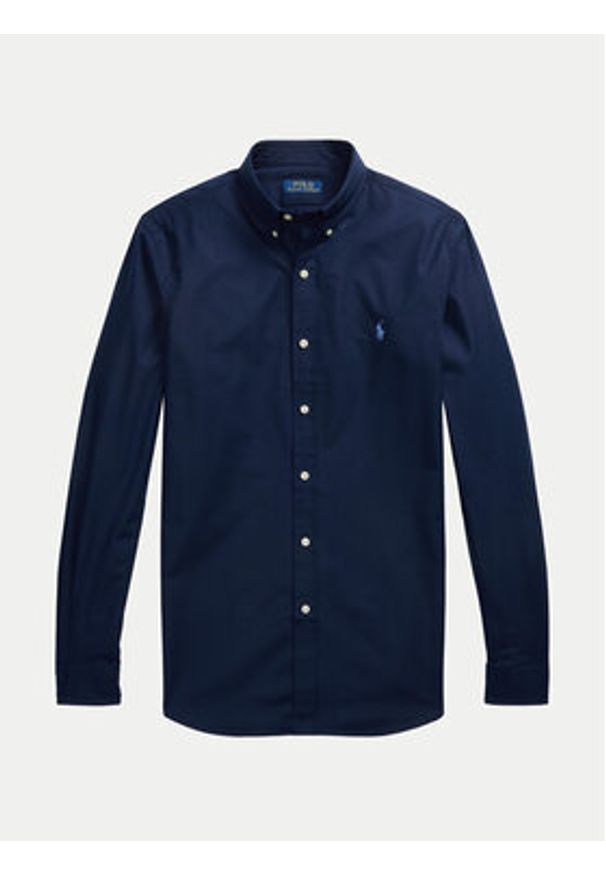 Polo Ralph Lauren Koszula 710928254001 Granatowy Slim Fit. Typ kołnierza: polo. Kolor: niebieski. Materiał: bawełna