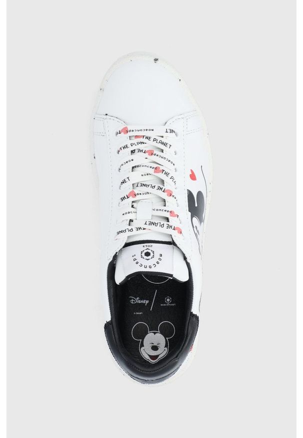 MOA Concept - Buty x Disney. Zapięcie: sznurówki. Kolor: biały. Materiał: skóra, guma. Wzór: motyw z bajki