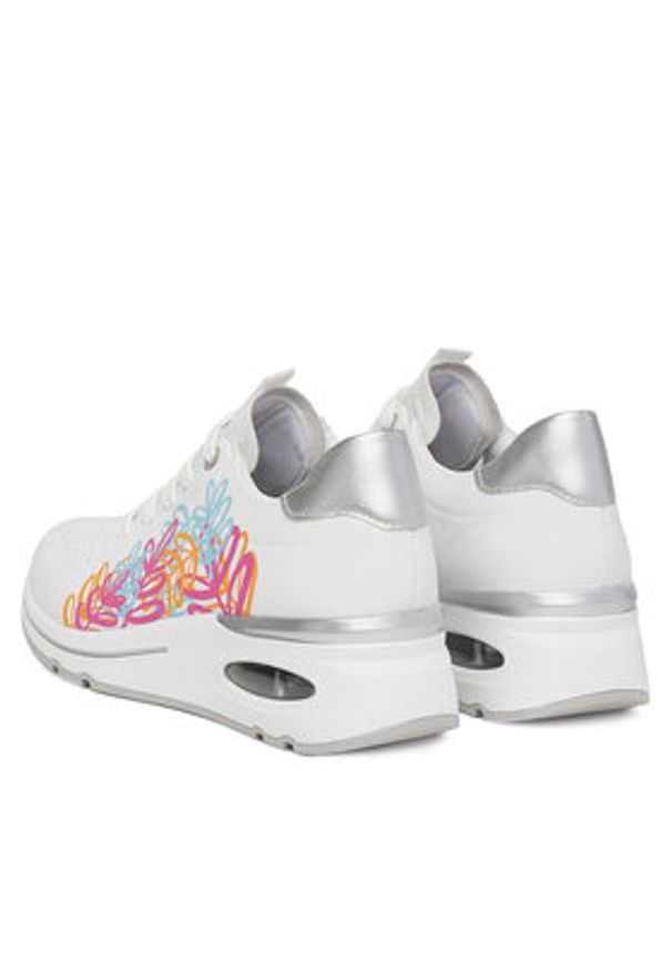 Remonte Sneakersy D2H02-80 Biały. Kolor: biały. Materiał: skóra
