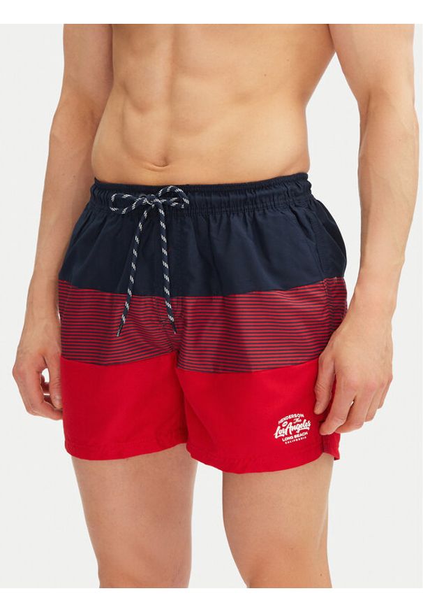 Henderson Szorty kąpielowe Rival 42609 Czerwony Regular Fit. Kolor: czerwony. Materiał: syntetyk