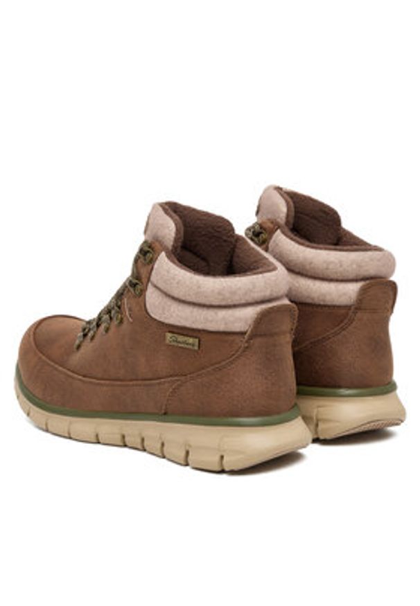 skechers - Skechers Trekkingi Synergy 167425/BRN Brązowy. Kolor: brązowy. Materiał: skóra