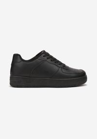 Born2be - Czarne Sneakersy na Platformie Zerassa. Kolor: czarny. Materiał: jeans. Obcas: na platformie #4