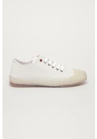 Love Moschino - Tenisówki. Nosek buta: okrągły. Zapięcie: sznurówki. Kolor: biały. Materiał: guma