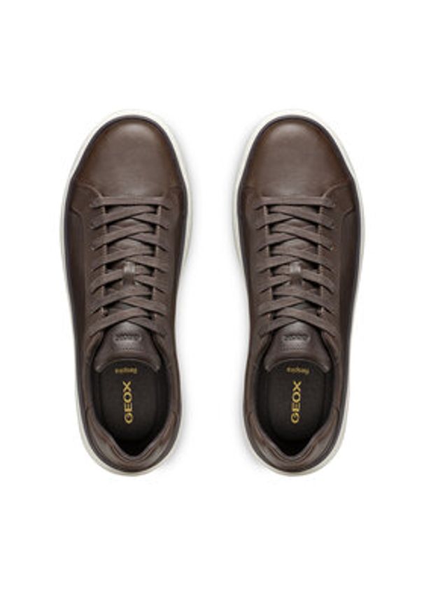 Geox Sneakersy U Zackerty U46HPA 000CL C6010 Brązowy. Kolor: brązowy. Materiał: skóra