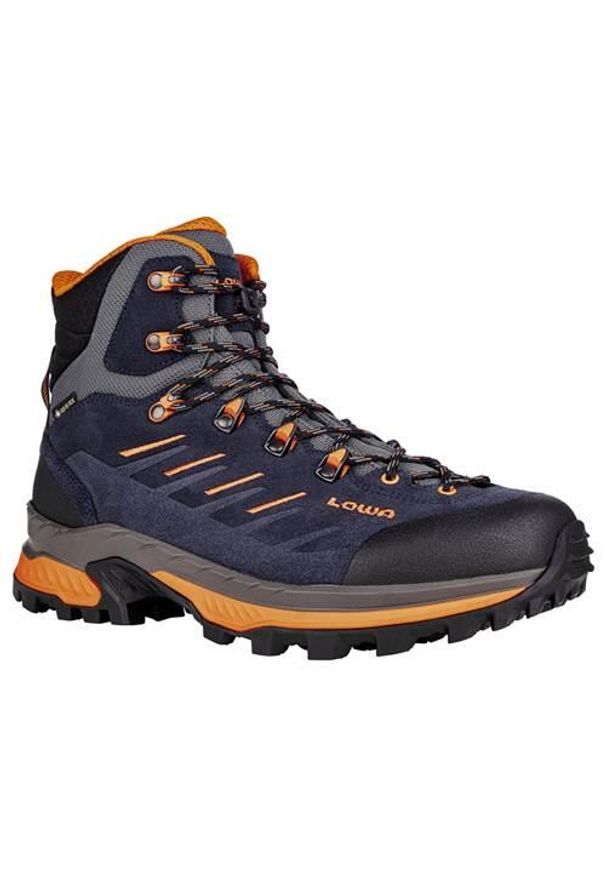 Buty trekkingowe męskie Lowa Randir Mid Gtx. Wysokość cholewki: za kostkę. Kolor: wielokolorowy. Materiał: tkanina, zamsz. Szerokość cholewki: normalna