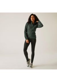 Regatta - Polar damski rozsuwany z kapturem Newhill. Typ kołnierza: kaptur. Kolor: zielony. Materiał: polar. Wzór: melanż #1