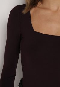 Born2be - Bordowa Bluzka Alexussi. Okazja: na co dzień, do pracy. Kolor: czerwony. Materiał: materiał, wiskoza, jeans. Długość rękawa: długi rękaw. Długość: długie. Styl: klasyczny, casual #7