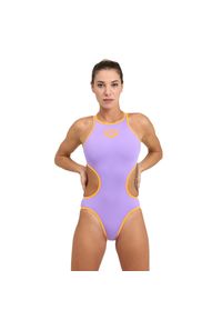 Strój kąpielowy jednoczęściowy damski Arena One Big Logo. Kolor: niebieski, wielokolorowy, pomarańczowy #1