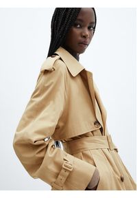 mango - Mango Trencz Fluid 57064393 Beżowy Regular Fit. Kolor: beżowy. Materiał: wiskoza, bawełna #6