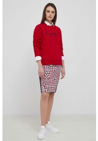 TOMMY HILFIGER - Tommy Hilfiger Spódnica mini ołówkowa. Materiał: włókno, dzianina #4