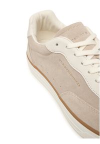 TOMMY HILFIGER - Tommy Hilfiger Sneakersy Lo Lux FM0FM05882 Beżowy jasny. Kolor: beżowy. Materiał: skóra, zamsz #6